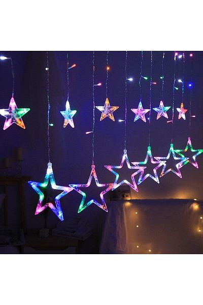 NEXTLY Instalatie De Craciun Tip Perdea , Interconectabila, Lumini Led Rgb, 8 Jocuri De Lumini, 3