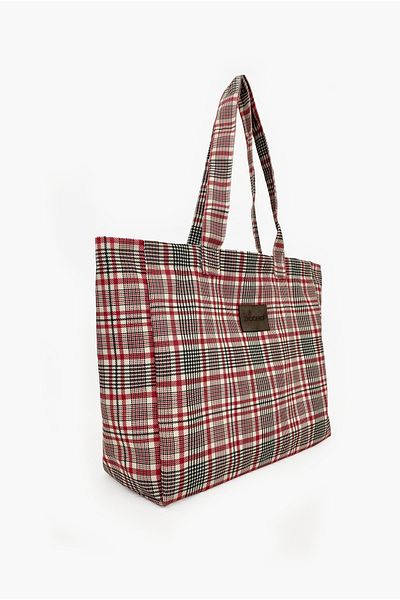 ZICCHO Plaid Patterned Fabric Shoulder Bag