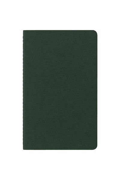 Moleskine Striped Cahier Notepad Set of 3 L Size Myrtle Green