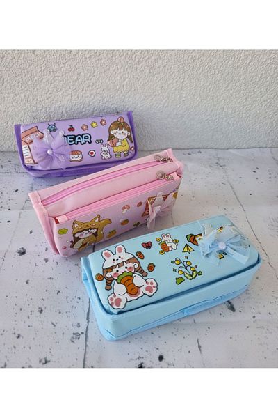 senacacollection 1 Pcs Princess Crown Pencil Case Double Zipper Pencil Holder