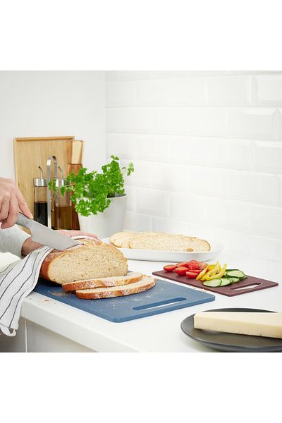 IKEA Cutting Board, 2-Piece Set, Dark Blue/Red