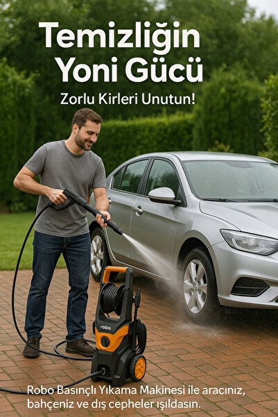 ROBO Yüksek Basınçlı Yıkama Makinesi 1800w 180 Bar Yeni Versiyon