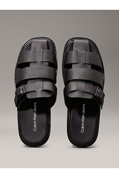 Calvin Klein Erkek Siyah Düz Sandalet