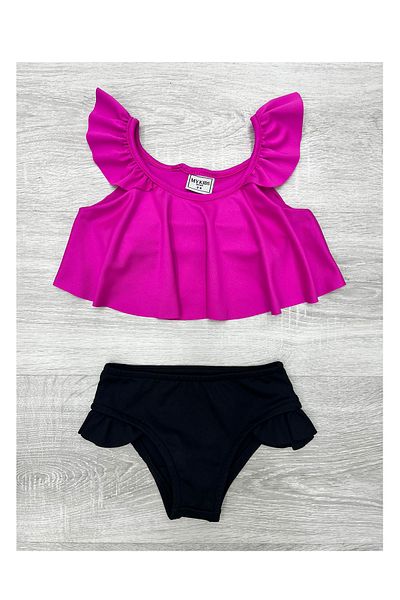 My Kids Wear Ruffle Detailed 2-Piece Swimsuit Set