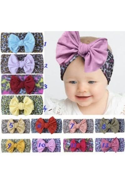 Superbaby Bentita animal print cu fundita