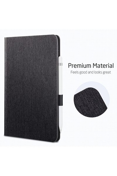 REDz Accessories Case for iPad Mini 2019, black, polycarbonate and eco-leather, with stand, Simplicity series, ESR