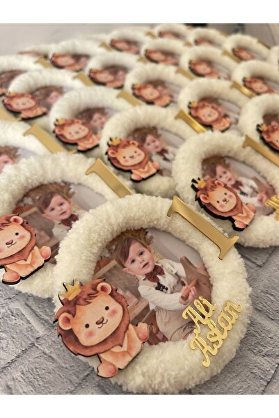 Magnet 15 Adet Aslan Figürlü, Fotoğraflı Doğum Günü I