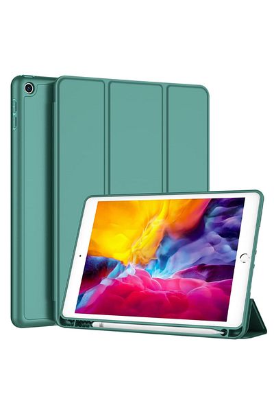 REDz Accessories Book Case with Pen Holder for Apple iPad Mini 4/5, Full Protection, Foldable, Green