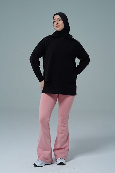 George Phoenix Powder Hijab High Waist Wide Leg Tightening Leggings