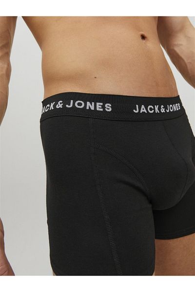 Jack & Jones Men's Logo 5 Pack Plain Black Color Boxers - 1224432