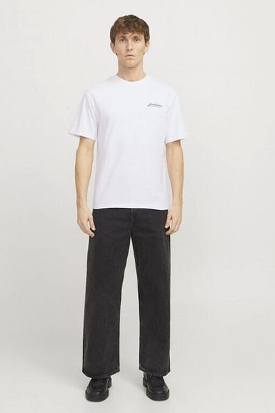 Jack & Jones 12275012 Jjbeau Tee Ss T-shirt με στρογγυλή λαιμόκοψη και σχέδιο στο μπροστινό μέρος