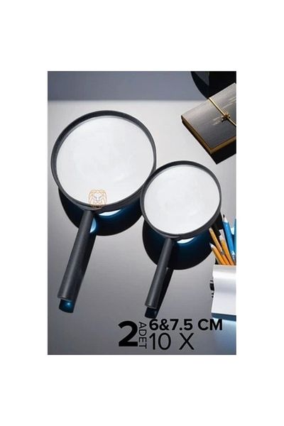 STOREMAX 10X Magnifying Glass 6 and 7.5 cm SET of 2