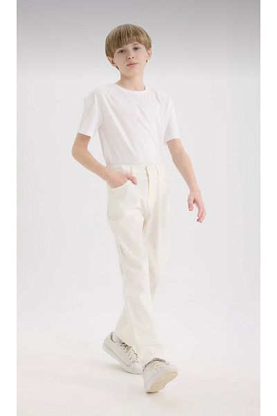 ASL GOLF CLUB White Color Adjustable Waist Boy's Trousers