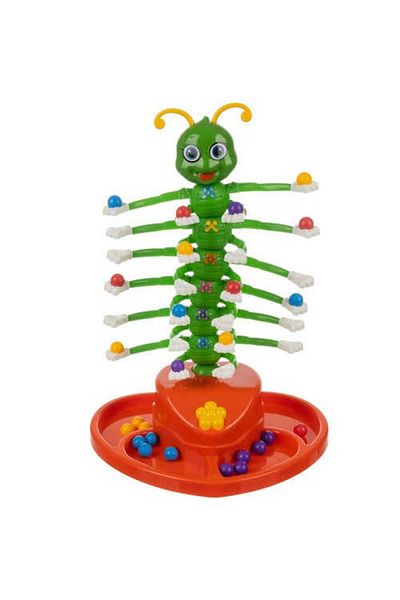 Micostore Dancing Caterpillar Board Game With 36 Colored Balls, 4 Tweezers, Move And Win!