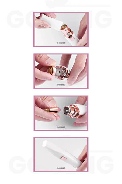 GOCENG Yüz Kaş Epilatör Kıl Kaş Bıyık Tüy Alma Aleti Epilasyon Çift Başlık