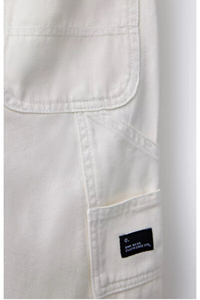 ASL GOLF CLUB Pantaloni albi de jeans CARPENTER pentru băiat