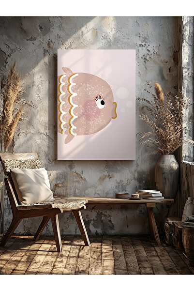 visdora Pink Fish Children's Room Home Office Kitchen Living Room Wall Decora...