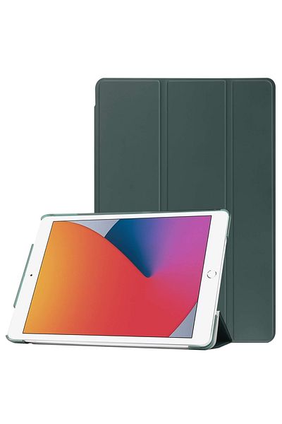 REDz Accessories Flip protective case, iPad 5/6, iPad 2017/2018, iPad Air 1/2, 9.7 inch, Book model, Dark green