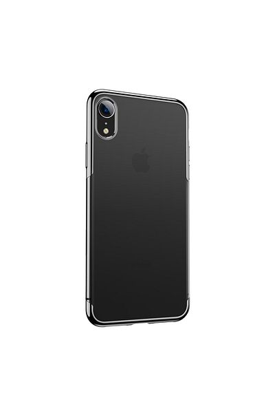 REDz Accessories Husă Baseus, compatibilă cu iPhone XR, neagră transparentă, seria Shining, material TPU moale, subțire