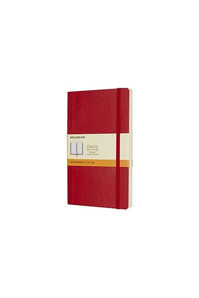Moleskine Copertă moale Caiet mare cu dungi roșii 192 pagini Qp616f2