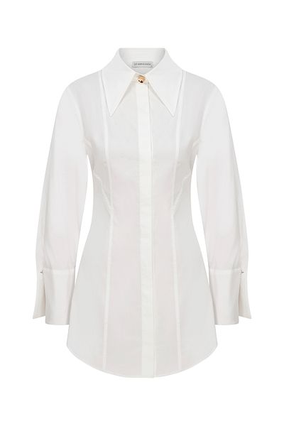 Merve DAĞLI Cămașă albă din popelin MEGHAN