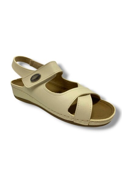 Cakgo Carlaverde 5955-25 Δερμάτινα Ανατομικά Γυναικεία Σανδάλια με Χιαστί Λου...