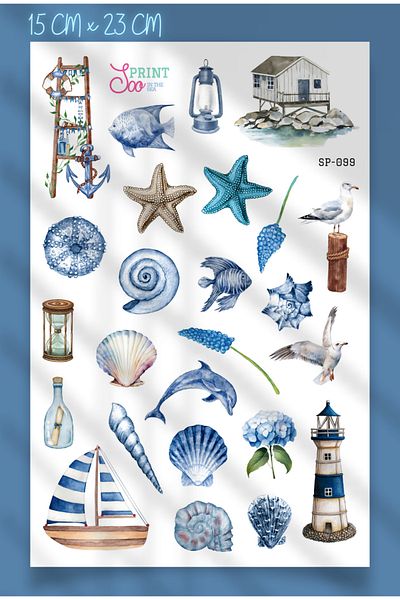 SooPRINT In the Sea Sticker Collection - 15 X 23 cm Create Wonders on Every Surface!