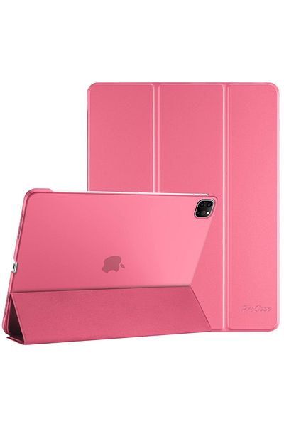 REDz Accessories Husă cu clapă pentru Apple iPad Pro 11, Air 11, Air 4/5, protecție pentru cărți, suport de vizualizare, roz