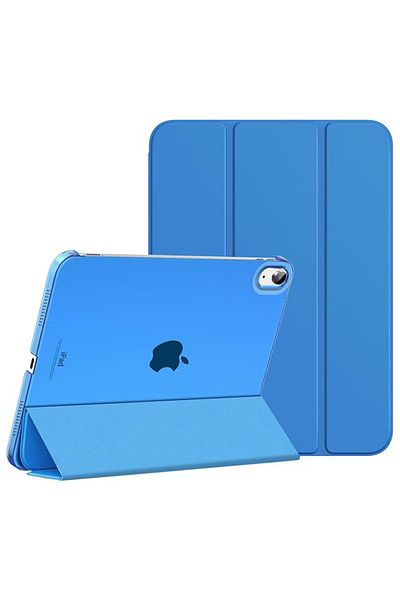 REDz Accessories Husă de protecție cu clapă pentru iPad 10 2022/2024, iPad 11 2025, model tip carte, pliabilă pentru suport, albastru deschis