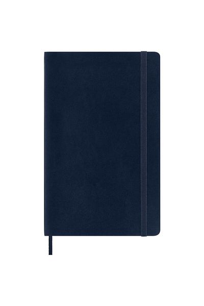 Moleskine Plain Notebook Soft Cover L Size Navy Blue