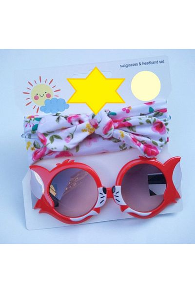 Superbaby Headband and sunglasses set - Sunny roses