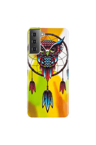 REDz Accessories Carcasă din silicon compatibilă cu Samsung S21, model fosfor...