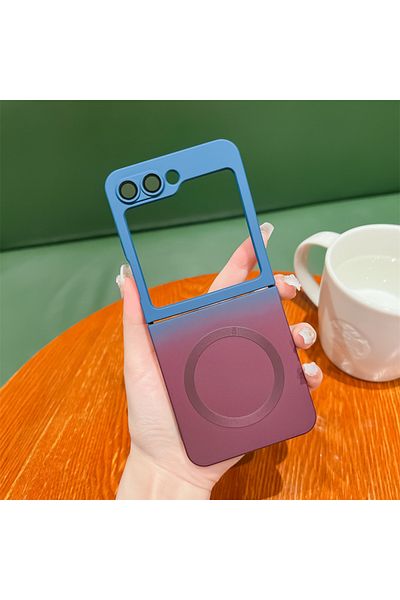 REDz Accessories EliteMatte Case, Magsafe, Compatible with Samsung Z Flip 5, Full cover, Gradient, Blue-Purple