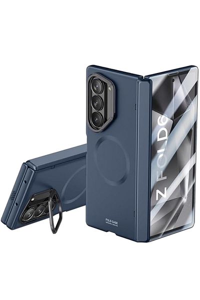 REDz Accessories Husă Elite Protector MagSafe, compatibilă cu Samsung Galaxy Z Fold 6, albastră
