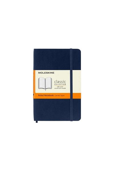 Moleskine Striped Sapphire Blue Notebook L Size Soft Cover