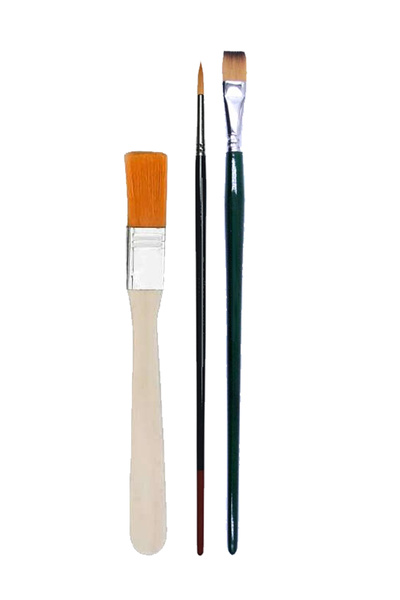 everart 3' Lü Fırça Seti, Sanatsal 2 Numara Zemin Fırçalı Set, Akrilik Boya, Yağlı, Sulu, Guaj Boya Fırçası