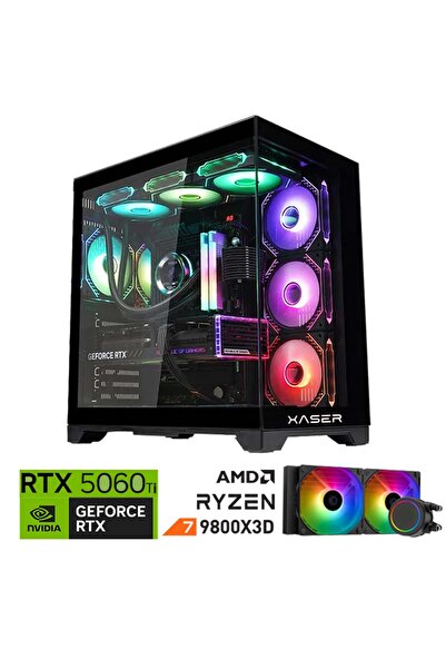 XASER Lexus x510 Ryzen 7 9800X3D 32GB DDR5 Ram 1TB M.2 NVMe SSD 8GB RTX5060 T...