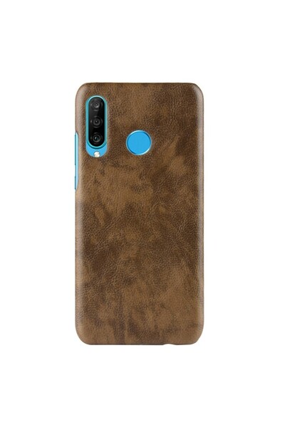 REDz Accessories Carcasă model Litchi, compatibilă cu Samsung M30, maro, text...