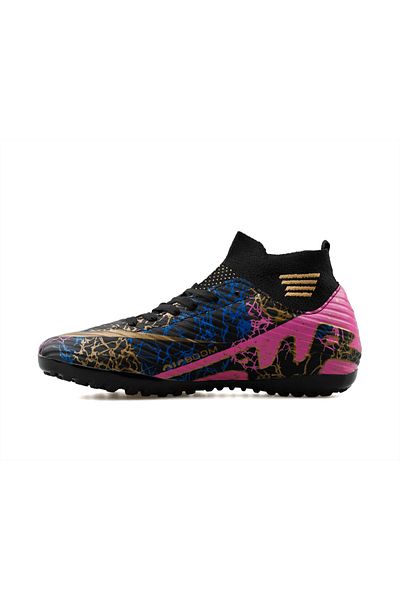 Techsport Laliga Air Unisex Astroturf and Turf Football Shoes with Socks Colorful