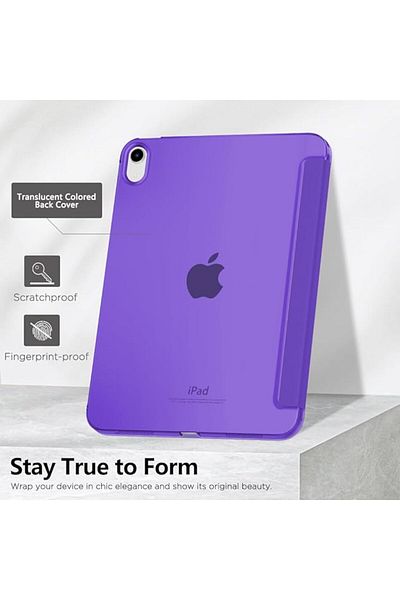 REDz Accessories Husă de protecție cu clapă pentru iPad Mini 6/7, model carte, pliabilă, violet