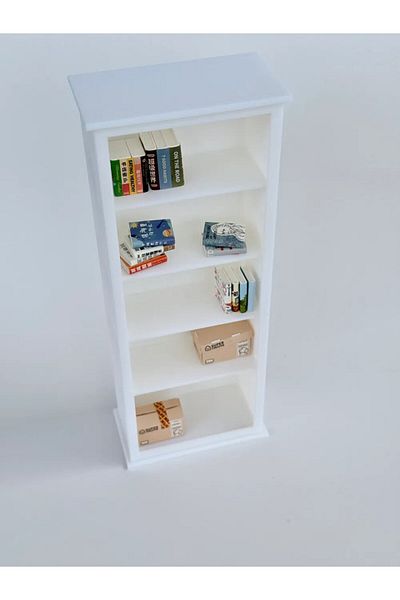 CharmFancy 1/12 Scale Bookcase Miniature Diorama Ware Accessory