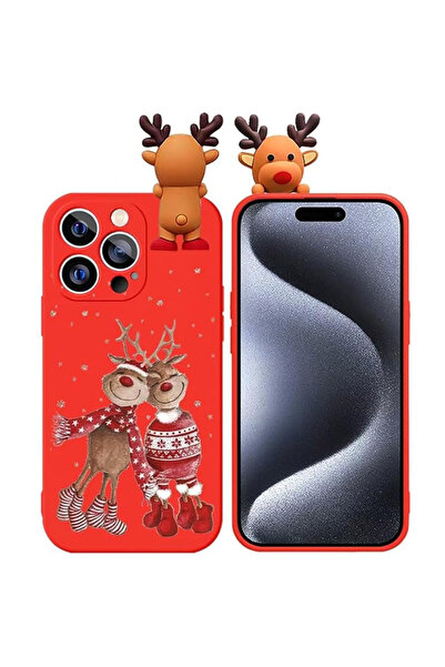 REDz Accessories Carcasă Reindeer, Figurină 3D Rein, Compatibilă cu iPhone 14...