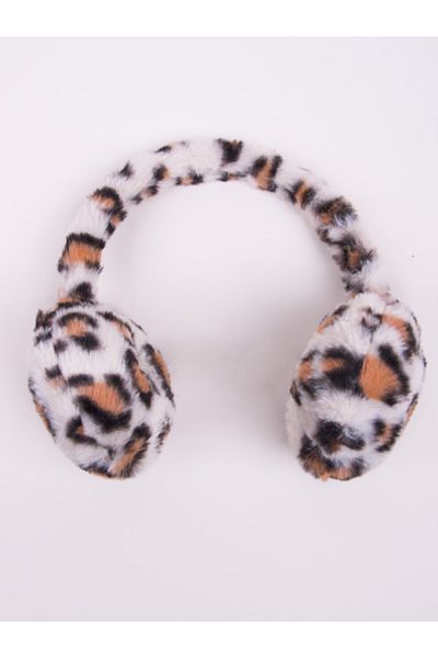 Superbaby Headband with ear protection - Animal Print Ivory
