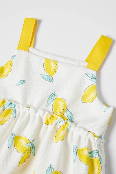 pırıltı kids Limon Desenli Elbise