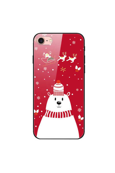 REDz Accessories Carcasă de Crăciun compatibilă cu iPhone 7/8/SE2, model de u...