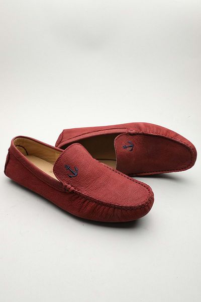 Gondol Loafer clasic pentru bărbați din piele naturală Claret Red 41 ttx. 601186