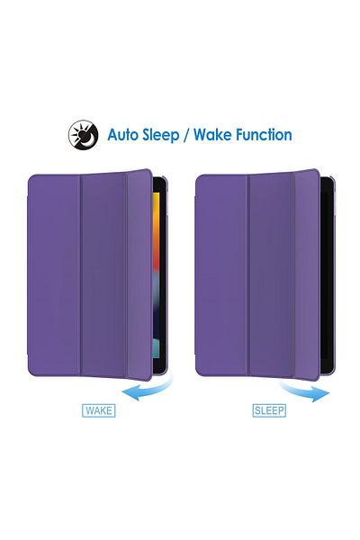REDz Accessories Husă de protecție cu clapă pentru Apple iPad 10.2", iPad 2019/2020/2021, tip carte, violet