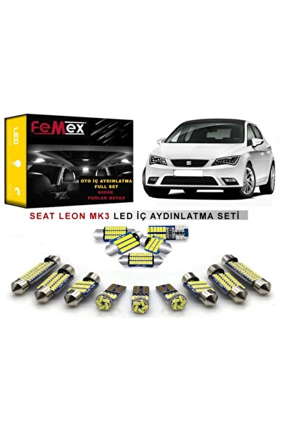 FEMEX Seat Leon Mk3 Led Iç Aydınlatma Ampul Seti Parlak Beyaz
