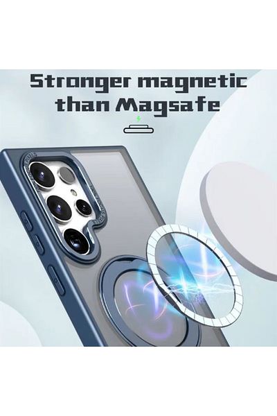 REDz Accessories Elite Ring Case, Ring Holder, Magsafe, Compatible With Samsung S24 Ultra, Shockproof, Blue
