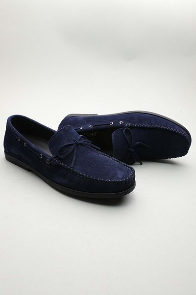 Gondol Loafer clasic pentru bărbați din piele naturală, albastru bleumarin, piele de căprioară 43 ttx. 601200